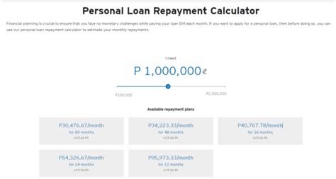 Bank of Makati Personal Loan Calculator Philippines.